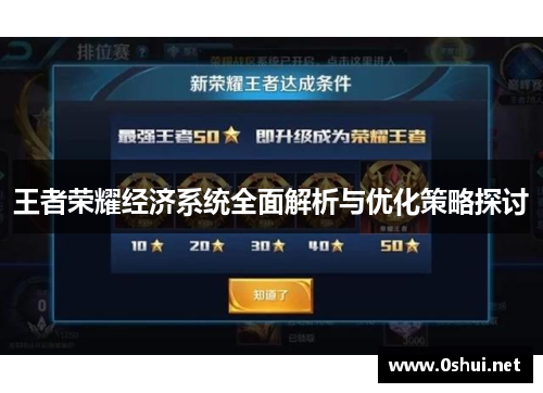 王者荣耀经济系统全面解析与优化策略探讨